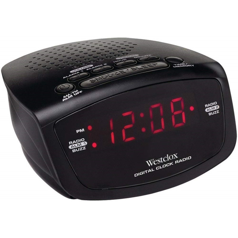 Westclox LED Radio Tabletop Clock & Reviews Wayfair